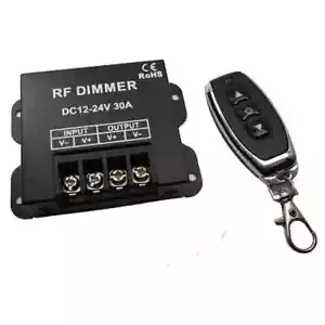 Led Single Strip Dimmer DC12-24V 30A 360W Output Controller RF Wireless Remote - Picture 1 of 13