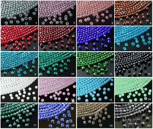 INWARIA Kristall Glasperlen Ø 4/6 mm facettiert rund Crystal Perlen, KP-6 - Bild 1 von 21