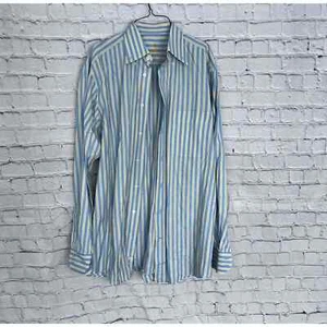 Van Laack Royal Mens Yellow & Blue Button Up Size Medium - Picture 1 of 7