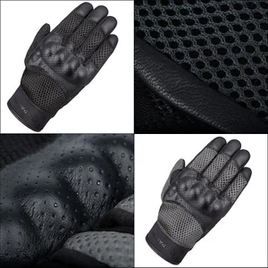 Oxford Spartan Air Short Motorcycle Mesh Vented Summer Bike Gloves Black Grey - Picture 1 of 15