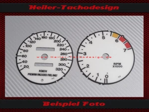 Tachoscheiben für Dodge Viper RT10 GTS 1992 bis 2002 200 Mph zu 320 Kmh - Bild 1 von 3