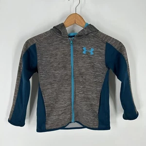 Under Armour Youth Boys Marbled Gray Blue Full Zip USA Flag Hoodie Size 6 - Picture 1 of 17