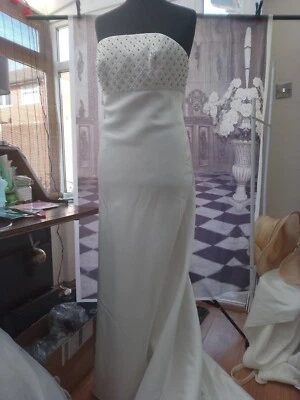 Augusta Jones White Wedding Dress, Size 12 - Image 1 of 4