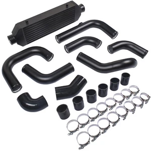Per VW Golf Audi A3 Sat Leon nero alluminio supporto anteriore radiatore aria kit Fmic - Foto 1 di 9