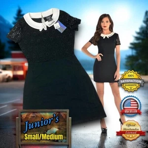 Disfraz Riverdale Verónica Juegos con disfraces Negro Encaje Línea A Vestido Ajuste Acampanado JUNIORS S/M - Imagen 1 de 18