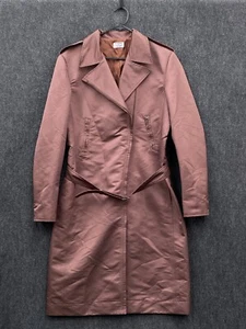 Philosophy Di Alberta Ferretti Womens 12 Full Zip Trench Coat Bronze Belt - Picture 1 of 18