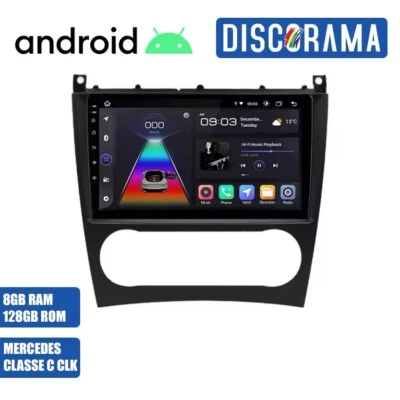 AUTORADIO ANDROID 8/128GB MERCEDES CLASSE C CLK 2005-2009 STEREO AUTO TOUCH NAVI - Immagine 1 di 4