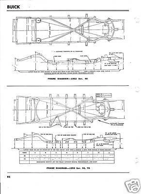 1953 Buick серии 40 50 70 новый из старых запасов рамка размеры выровнены - Изображение 1 из 1