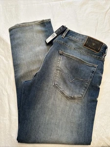 NWT men’s GUESS slim straight blue denim jeans 34 X 30 new - Picture 1 of 10