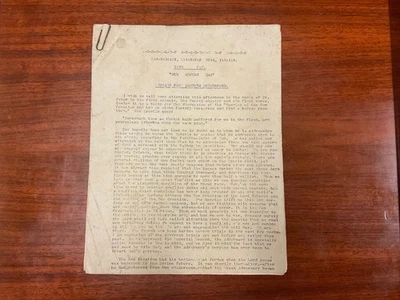 Watchtower Jehovah 1918 Rutherford Original Manuscript IBSA Convention  - Image 1 of 4