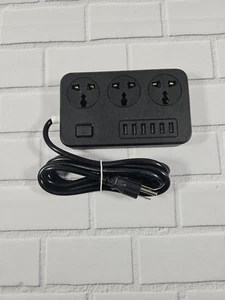 Universal JRDQ Steckdosenleiste Steckdose 3 Steckdosen EU UK US Stecker 2500W mit USB - Bild 1 von 6