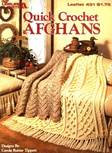 Quick Crochet Afghans de Carole Rutter Tippett, folleto de artes de ocio 431 - Imagen 1 de 2