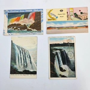Vintage Niagara Falls Postcards Lot Of 4 Scenic Views & Motel Advertisement - Picture 1 of 10