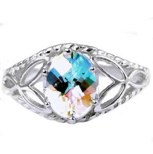 Mercury Mist Topaz, 925 Sterling Silver Ladies Ring-Handmade, SR137 - Picture 1 of 5