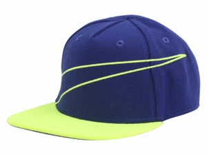 Nike Infant/Toddler Kids Boy's Swoosh Logo Baseball Cap Hat Flat Brim Snapback - Picture 1 of 13