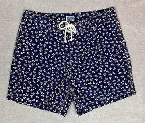 J Crew Shorts Men’s 34 Anchor Print 100% Nylon 7” Inseam New With Tag - Picture 1 of 10