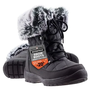 ArcticShield Women’s Snow Boots – Waterproof, Faux Fur, Black, Size 10 - Picture 1 of 7