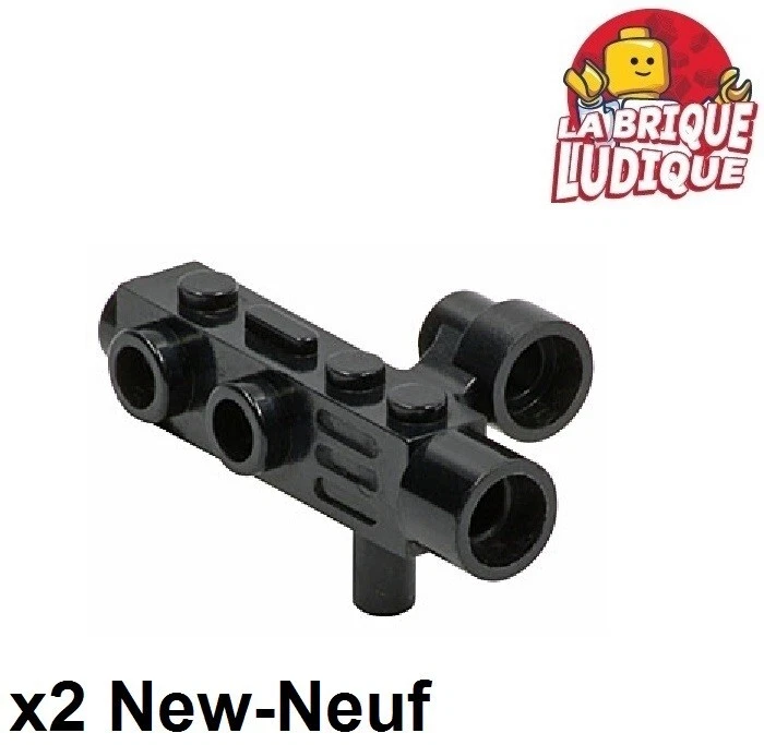 LEGO 2x Minifig Utensil Kamera Mit Side Sight Space Gun Bazooka Schwarz/Schwarz - Bild 1 von 1