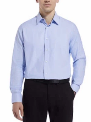 Camisa para hombre DUCHAMP LONDON azul pequeño patrón de diamantes abotonada 16,5/L 42 nueva con etiquetas Foto 1 de 4