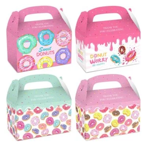 4pcs Donut Gift Bag Candy Cookie Packaging Boxes For Kid Birthday Party Supplies - Picture 1 of 5