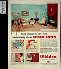 1956 Glidden Spred Satin Home Paint Vintage Print Ad 8102
