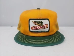 NOS Vintage DEKALB SEED Green & Yellow Patch Logo Cap Hat Ballcap Corn - Picture 1 of 8
