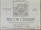 Etiquettes vin FRANCE Macon Charnay Ch Pax Cave de Charnay Les Macon  wine label