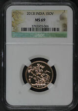 2013I India Gold Sovereign NGC MS-69