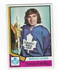 1974-75 TOPPS DUUG FAVELL #46 TORONTO MAPLE LEAFS