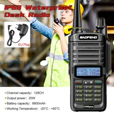 Baofeng UV-9R PLUS 20W Walkie Talkie VHF/UHF Dual Band 2 Way Radio Authentic NEU - Bild 1 von 4