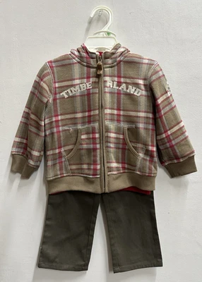 Timberland 3 Piezas Conjunto Niños 18 Meses Cremallera Sudadera con Capucha Manga Larga Camiseta Algodón Pantalón Foto 1 de 4