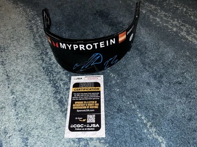 Viseira capacete tamanho completo assinada por Alex Albon 1:1 somente Williams Racing JSA autêntica - Imagem 1 de 3