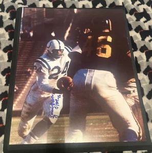 LENNY MOORE AUTOGRAPHED 11X14 PHOTO W/COA & HOF 75 INSCRIPTION - Picture 1 of 1