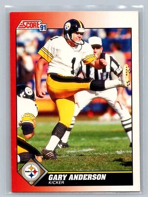 1991 SCORE CARD # 121 Gary Anderson - Pittsburgh Steelers - Image 1 of 2