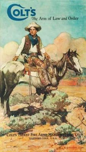 Vintage Colt 1911 Law and Order Pistolenpistole Werbung Giclee Leinwanddruck 18x32 - Bild 1 von 3