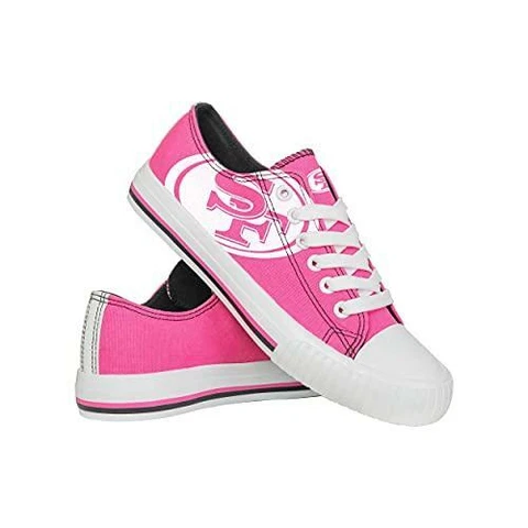 FOCO San Francisco 49ers NFL Womens Highlights Low Top Canvas Shoe - 8 Cover