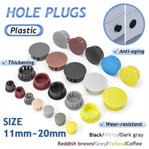 Round Plastic Blanking End Cap Caps Tube Pipe Inserts Plug Bung 11mm - 20mm - Picture 1 of 21