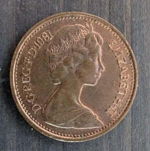 1981 Great Britain - One New Penny - World Coin - Picture 1 of 4
