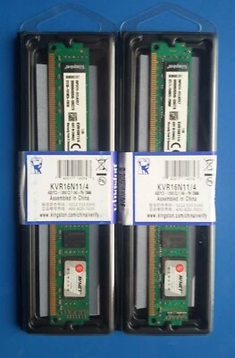 8 GB (2 x 4 GB) DDR3 1600 MHz MEMORIE RAM KINGSTON  1,5 V  DIMM  PC3 DESKTOP - Immagine 1 di 4