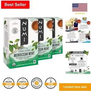 Caffeine Free Moroccan Mint Tea - Organic Herbal Tea - 18 Tea Bags (Pack of 3) - Picture 1 of 9