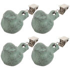 Bird Tablecloth Clips Vintage Picnic Weights Clamp Pendant Stones Hangers-DH
