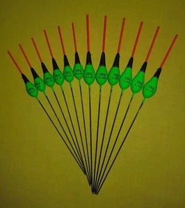 *BARGAIN* 12 x Assorted High Quality Pole Fishing Floats (Pack 312R/Y12) - Picture 1 of 3