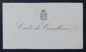 Visitenkarte NOBLESSE CONDE DE CAVALLEIROS visit card 12 - Bild 1 von 1