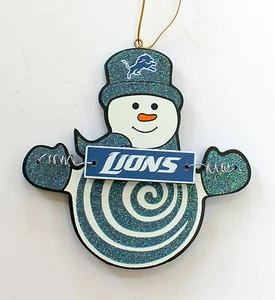 Detroit Lions NFL Licensed League Christmas Ornament Football Acryl Schneemann - Bild 1 von 4