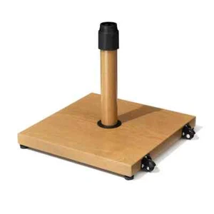 Pellebant Patio Umbrella Stands With Wheels Heavy Duty Outdoor in Echo Teak - Picture 1 of 3
