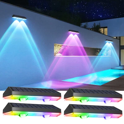 2/4X Super Bright Solar Powered Door Fence Wall Lights LED Outdoor Garden Lamp - Image 1 of 4