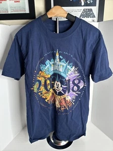 New Walt Disney World Disneyland Resort 2018 T Shirt Mickey Mouse Blue M - Picture 1 of 4