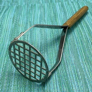 Imperial Kartoffelstampfer Küchenutensilien Edelstahl mit Holzgriff Vintage USA - Bild 1 von 10