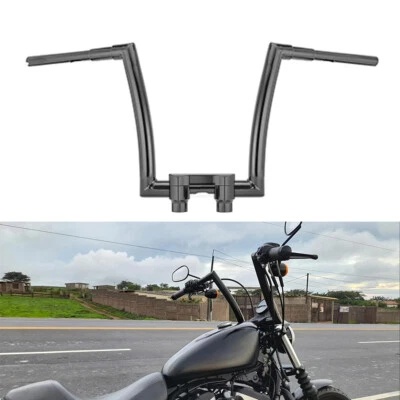 DNA Monster 1-1/2" Fat Bar 14'' Rise Handlebar 2" Clamp Riser For Harley Softail - Image 1 of 4