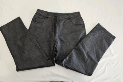 Pantalón Mujer Metro Style Cuero Negro Talla 12P P117 Foto 1 de 4